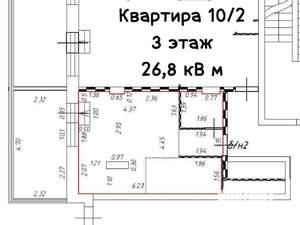 Студия квартира, вторичка, 27м2, 3/22 этаж