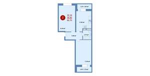 2-к квартира, строящийся дом, 63м2, 3/17 этаж