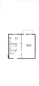 1-к квартира, вторичка, 30м2, 5/5 этаж