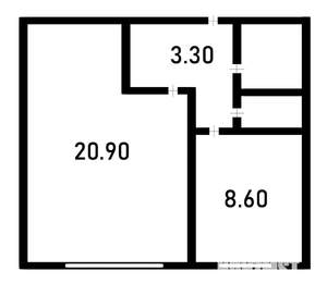 1-к квартира, вторичка, 41м2, 9/14 этаж