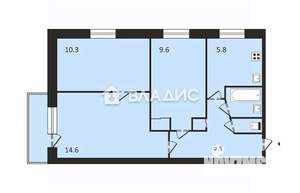 3-к квартира, вторичка, 51м2, 2/5 этаж