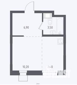 Студия квартира, сданный дом, 28м2, 11/17 этаж