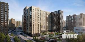 1-к квартира, строящийся дом, 34м2, 14/17 этаж