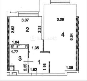 1-к квартира, вторичка, 35м2, 14/23 этаж