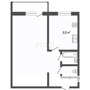 1-к квартира, вторичка, 32м2, 7/9 этаж