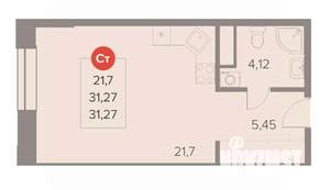 Студия квартира, вторичка, 31м2, 14/22 этаж