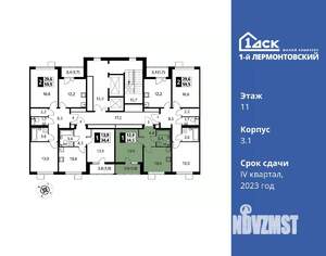1-к квартира, вторичка, 34м2, 11/22 этаж