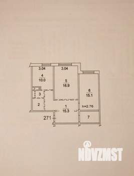 2-к квартира, вторичка, 66м2, 1/17 этаж