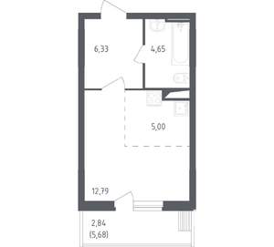 Студия квартира, вторичка, 31м2, 7/12 этаж
