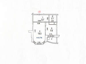 1-к квартира, вторичка, 42м2, 13/16 этаж