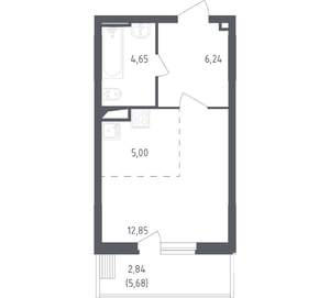 Студия квартира, вторичка, 31м2, 6/12 этаж