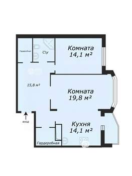 2-к квартира, вторичка, 75м2, 6/17 этаж