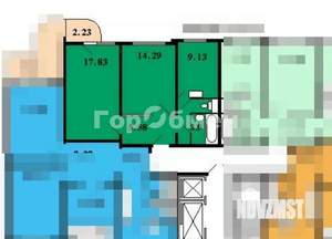 2-к квартира, вторичка, 57м2, 14/17 этаж